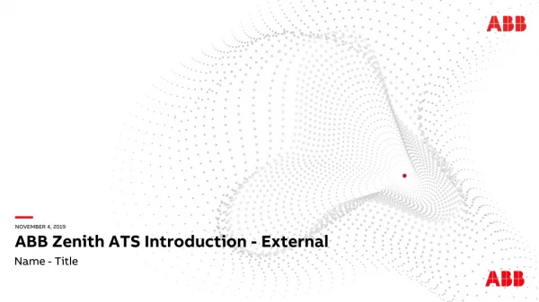 ABB Zenith ATS Introduction - External