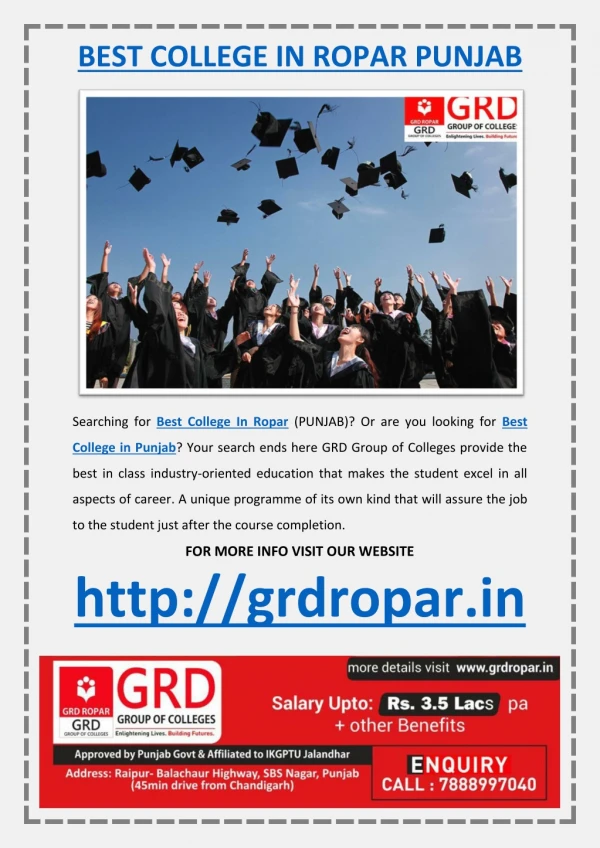 Best College In Ropar | Best College In Punjab