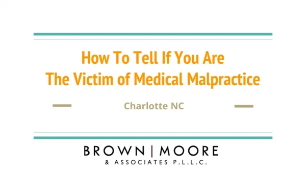 How To Tell If You Are a Victim of Medical Malpractice In Charlotte NC