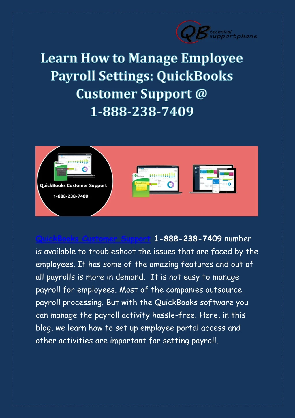 quickbooks customer support 1 888 238 7409 number