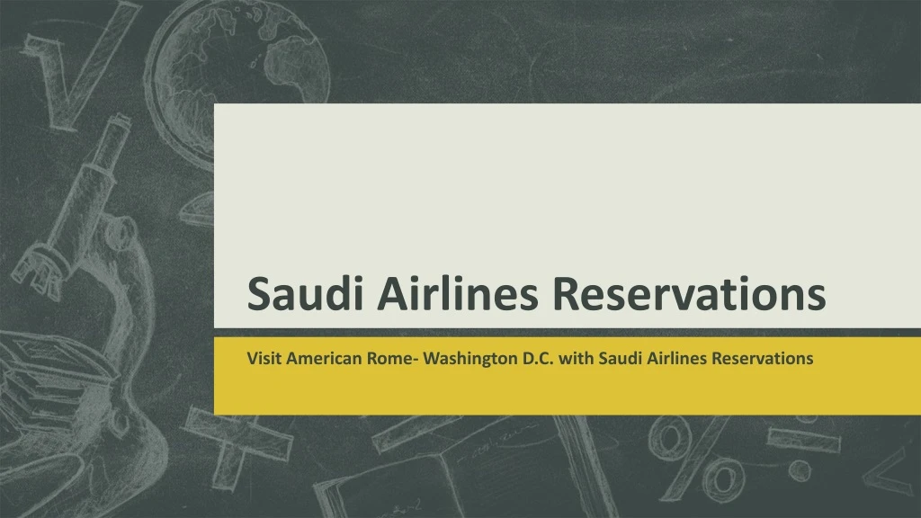 saudi airlines reservations