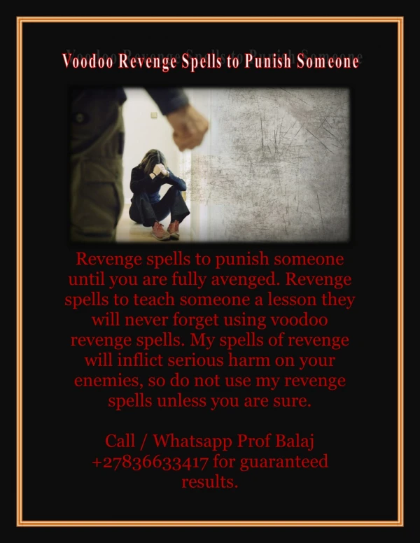Voodoo Revenge Spells to Punish Someone Who Hurt You 27836633417