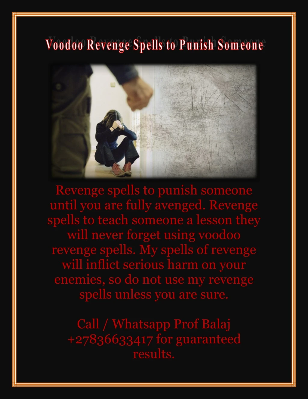 revenge spells to punish someone until