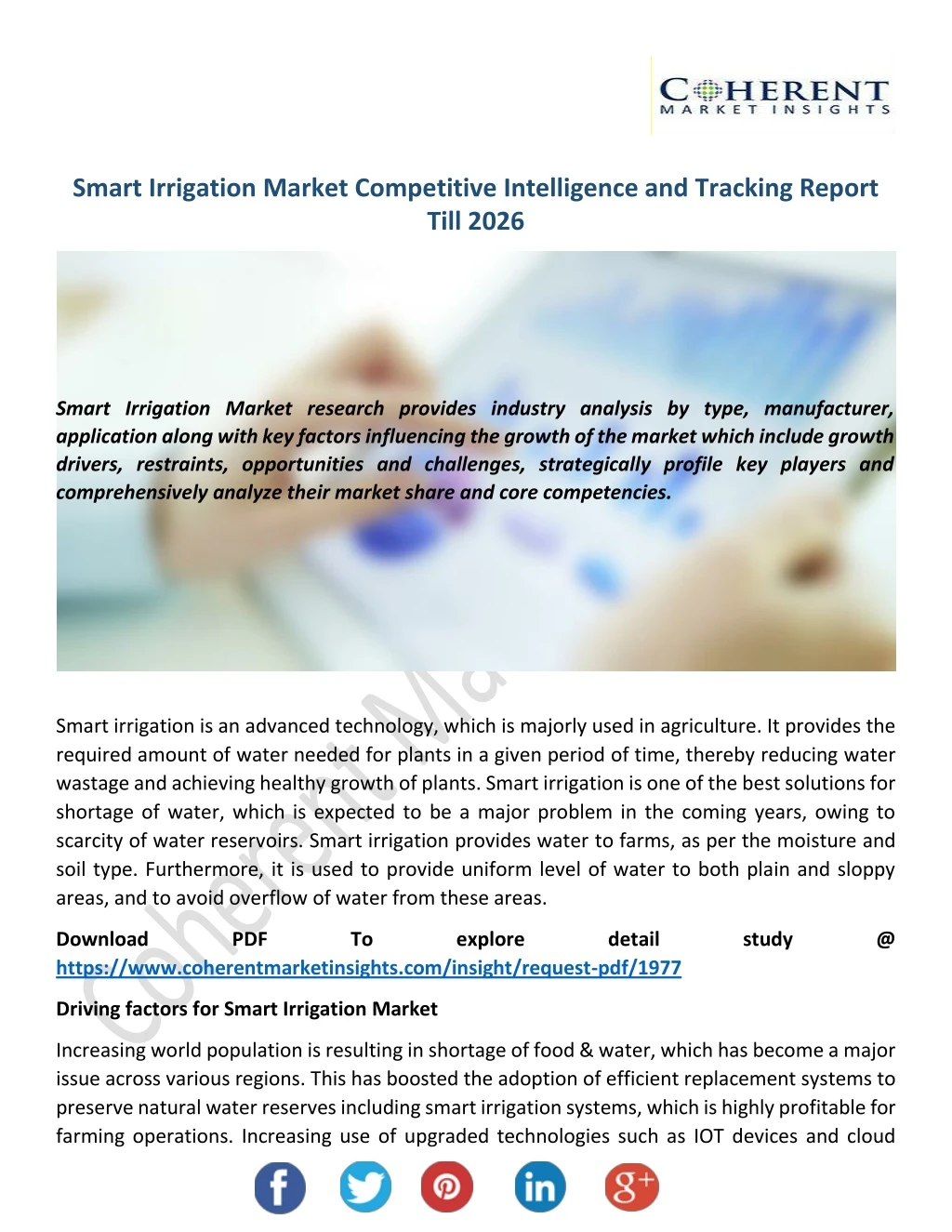 smart irrigation market competitive intelligence