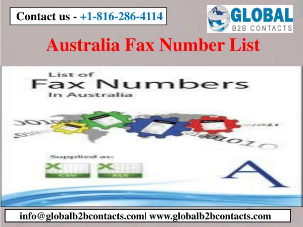 australia fax number list