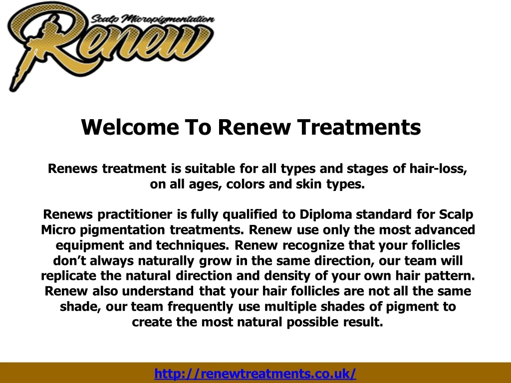welcome to renew treatments