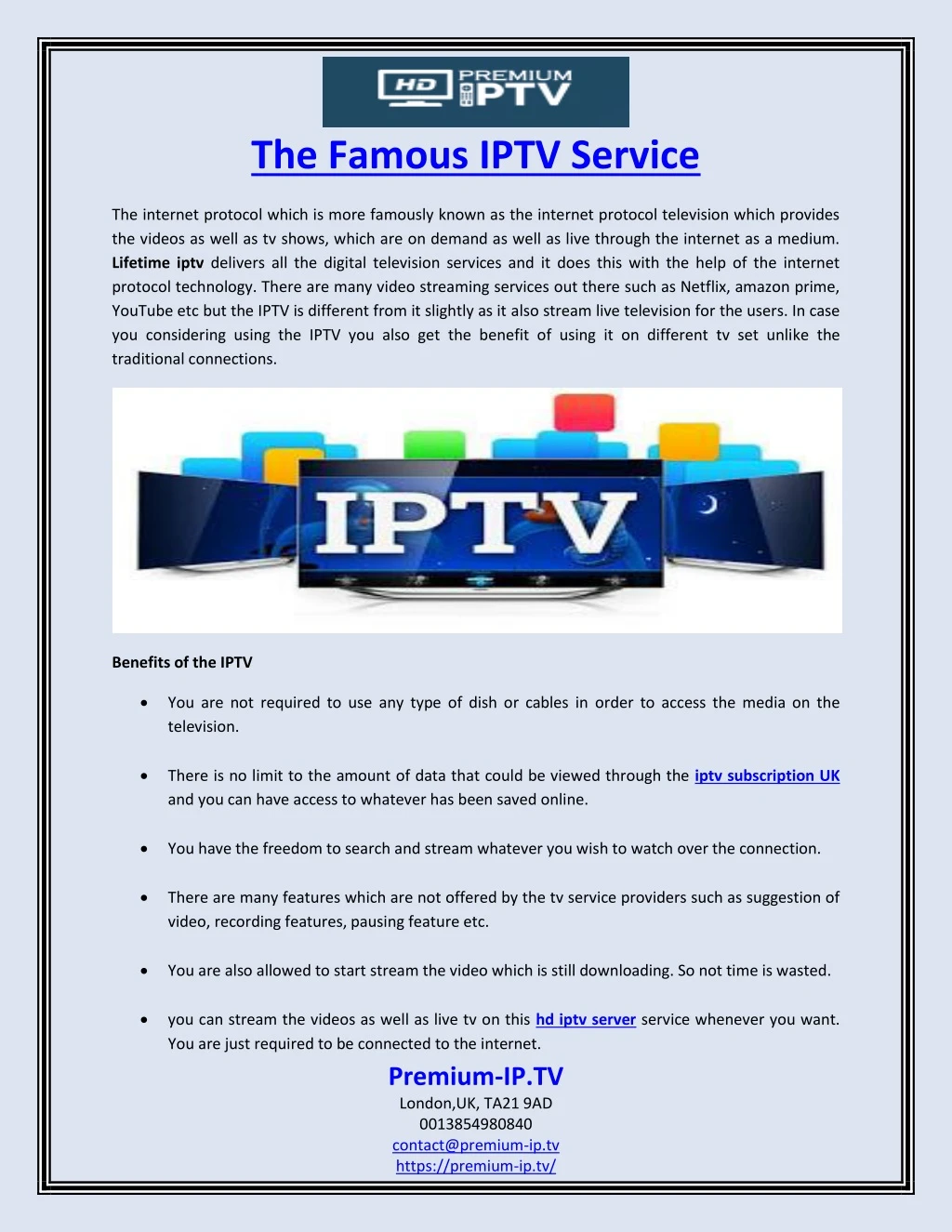 the famous iptv service