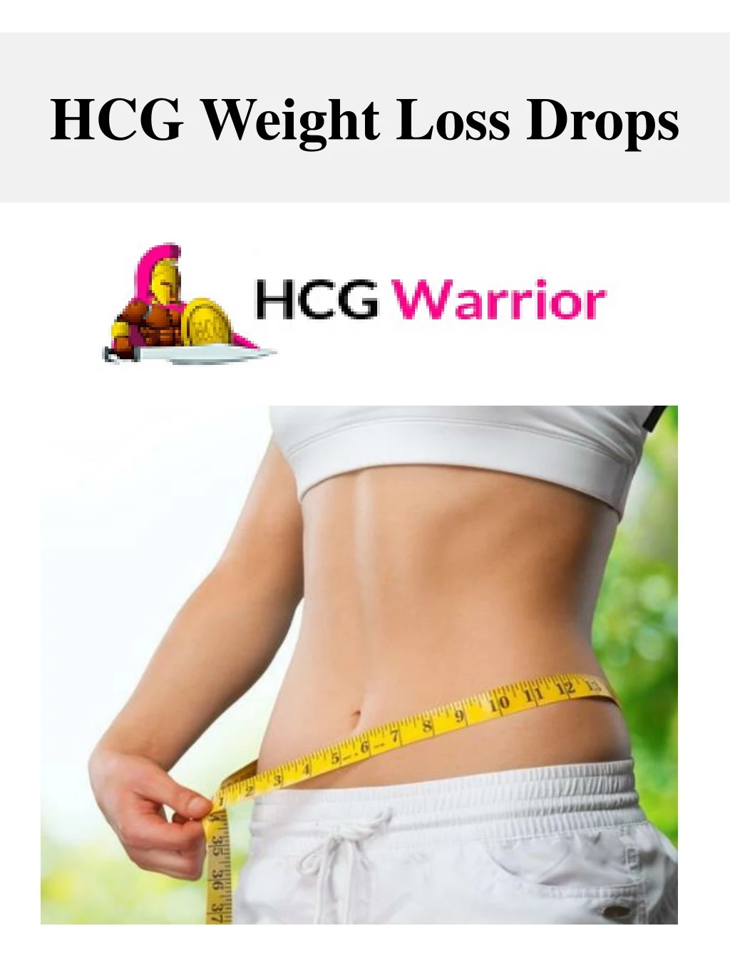 hcg weight loss drops