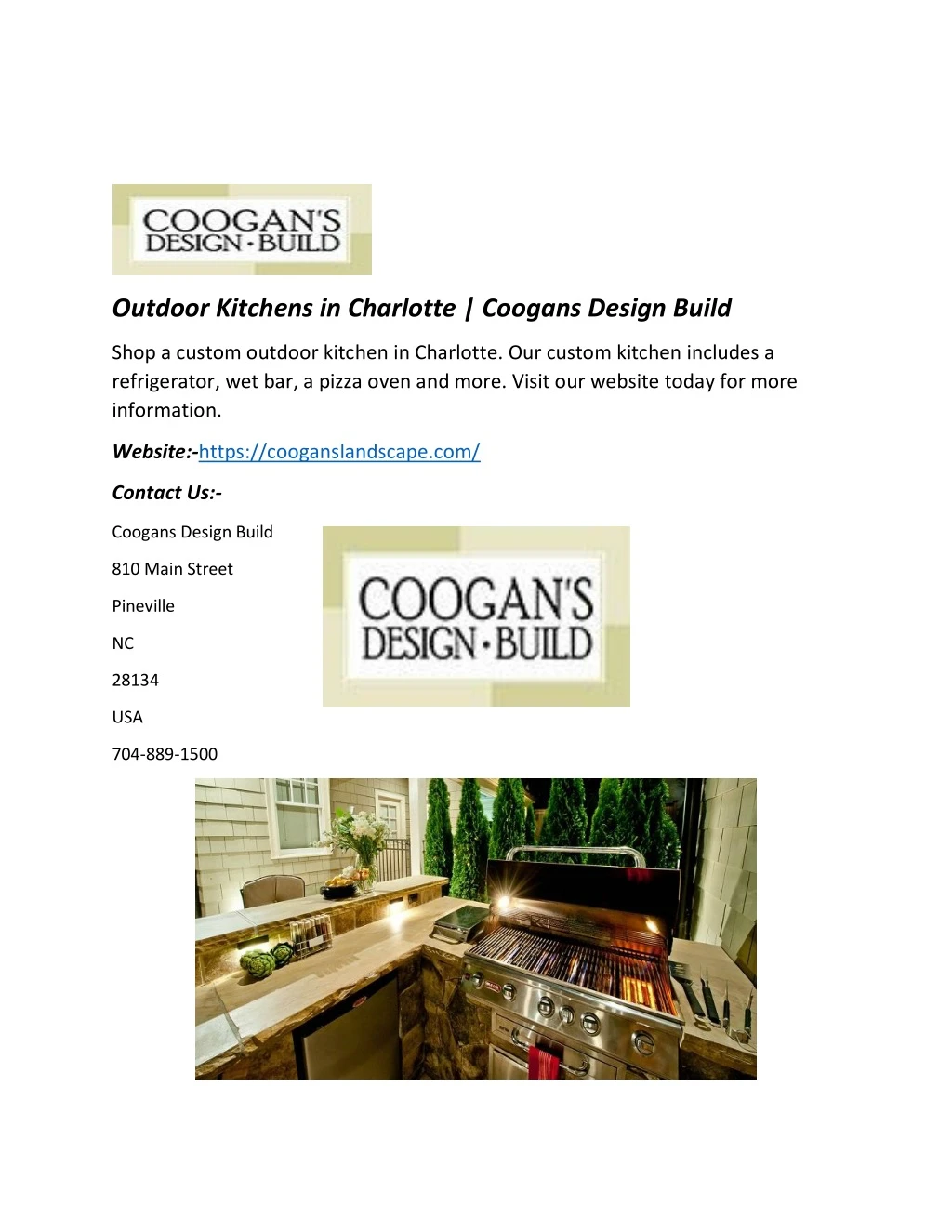 outdoor kitchens in charlotte coogans design build