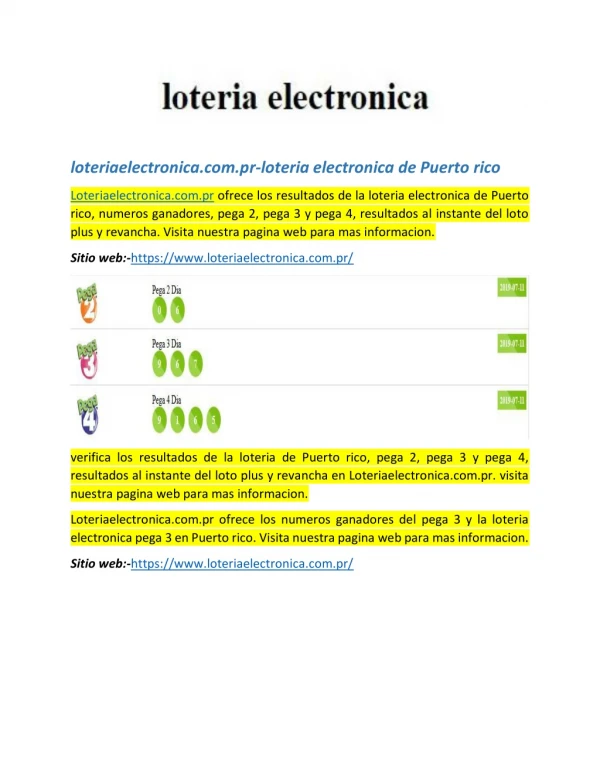 loteriaelectronica com pr loteria electronica