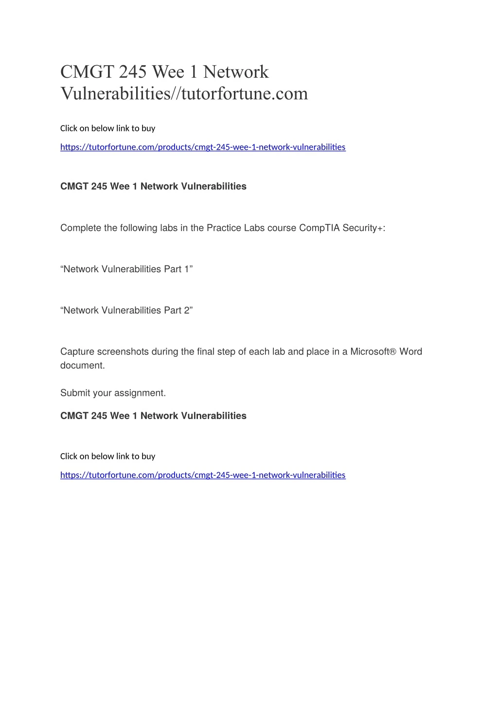 cmgt 245 wee 1 network vulnerabilities