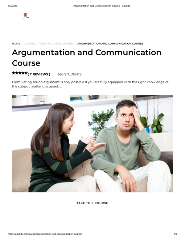 Argumentation and Communication Course - Edukite