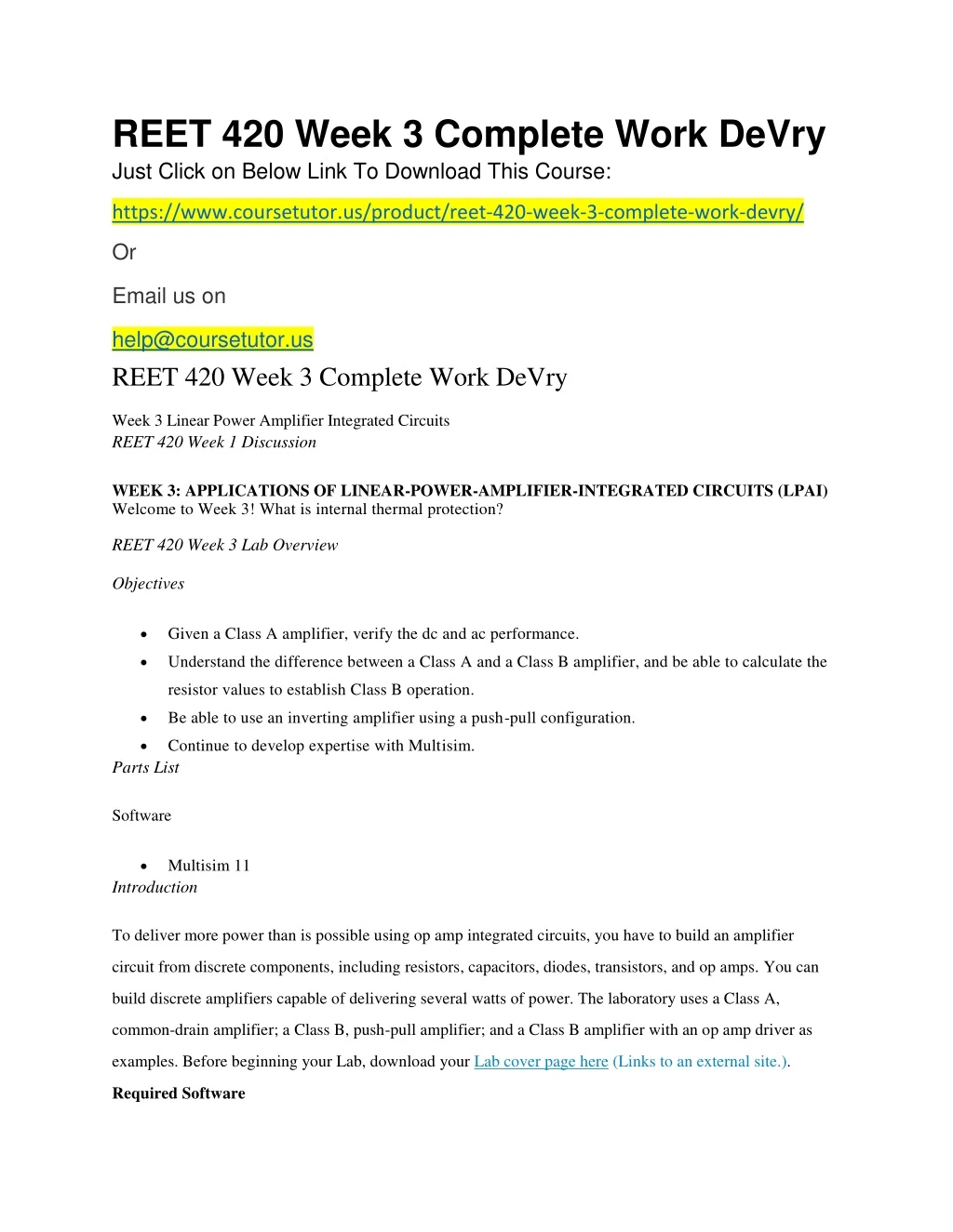 reet 420 week 3 complete work devry just click