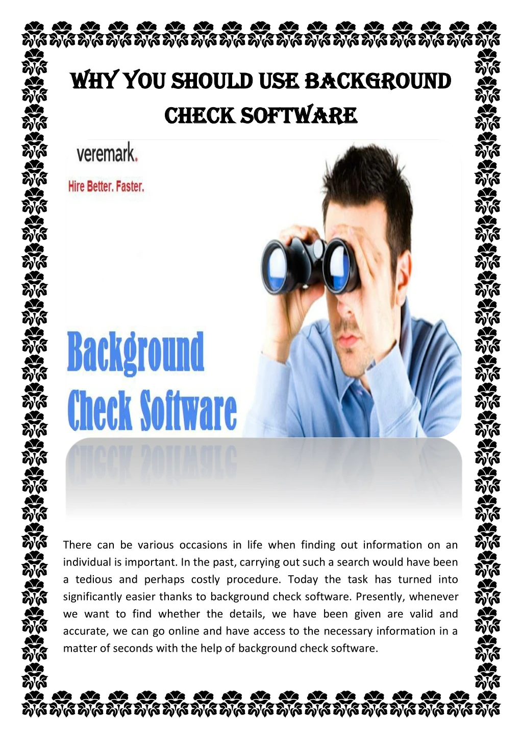 why you should use background why you should