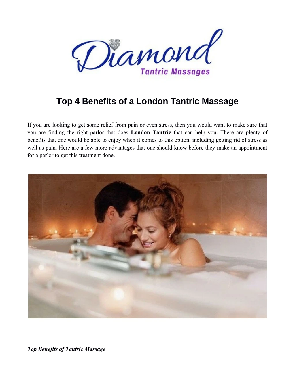 top 4 benefits of a london tantric massage