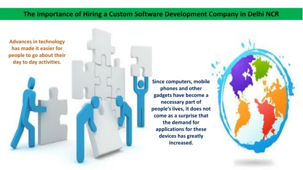 The Importance of Hiring a Custom Software Development Company in Delhi NCR