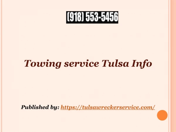 Towing service Tulsa Info