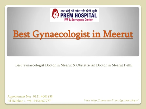 Best Gynecologist in Meerut