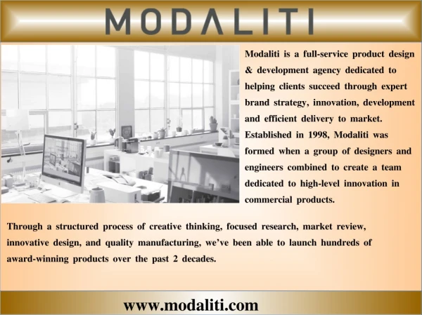 modaliti is a full service product design