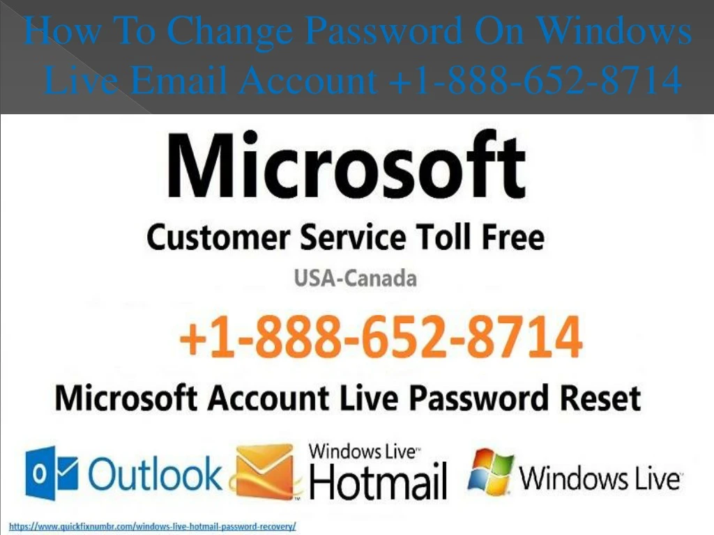 how to change password on windows l ive email