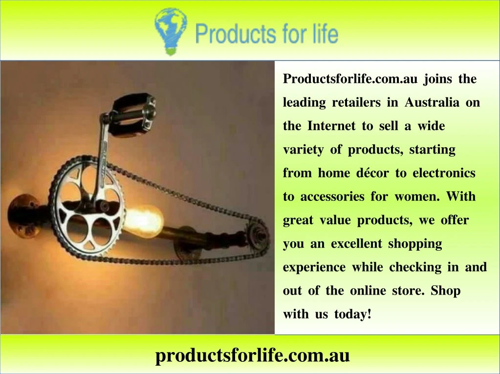 productsforlife com au joins the leading