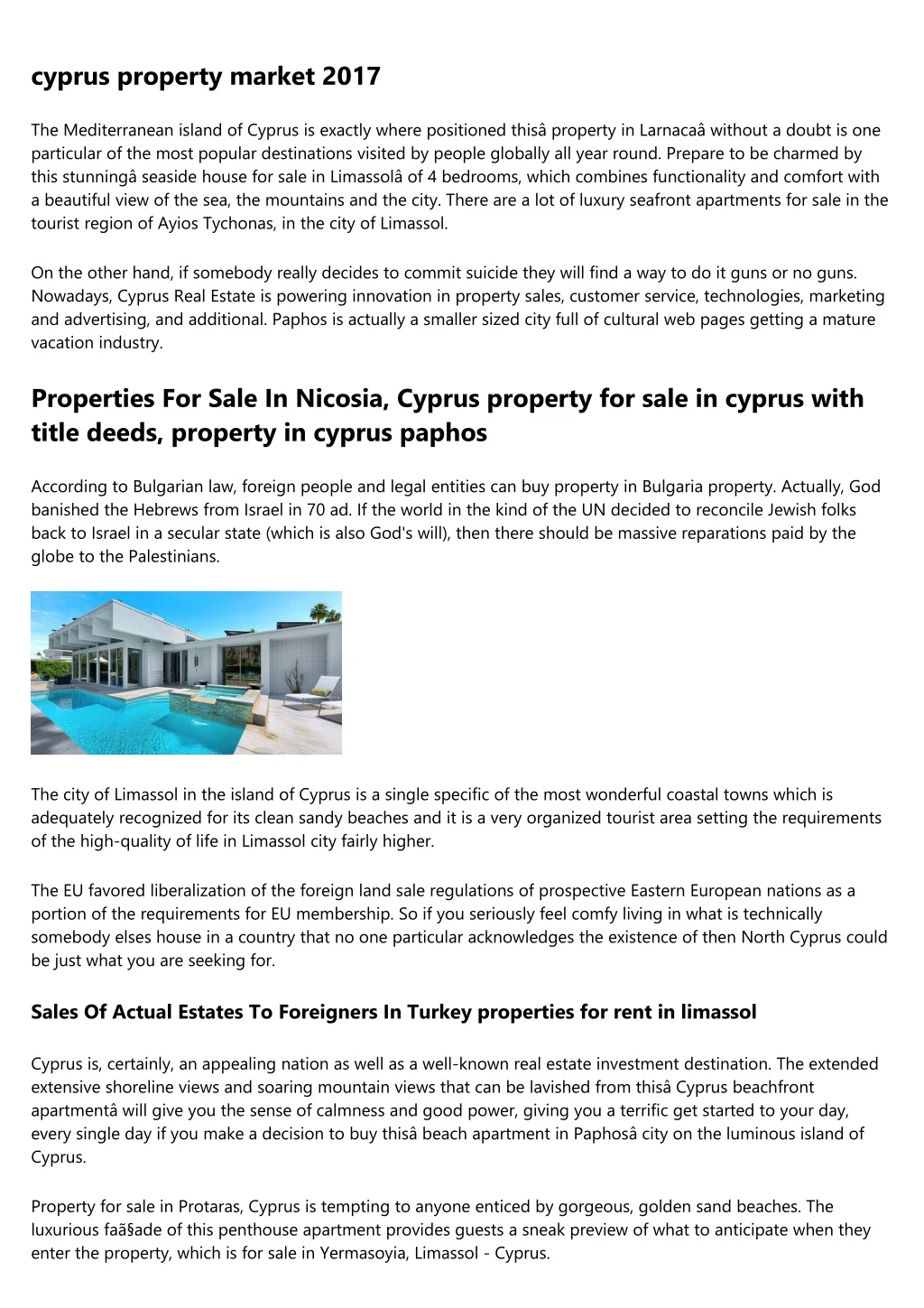 cyprus property market 2017