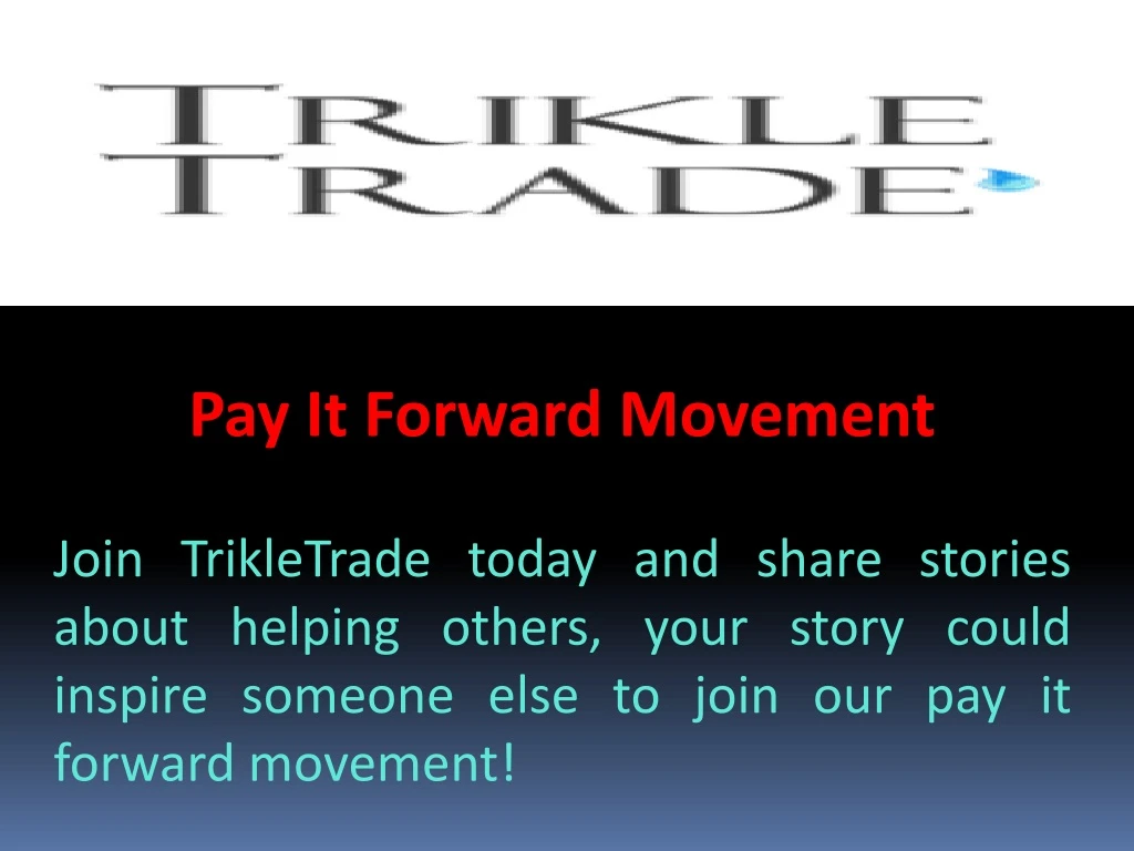 pay it forward movement