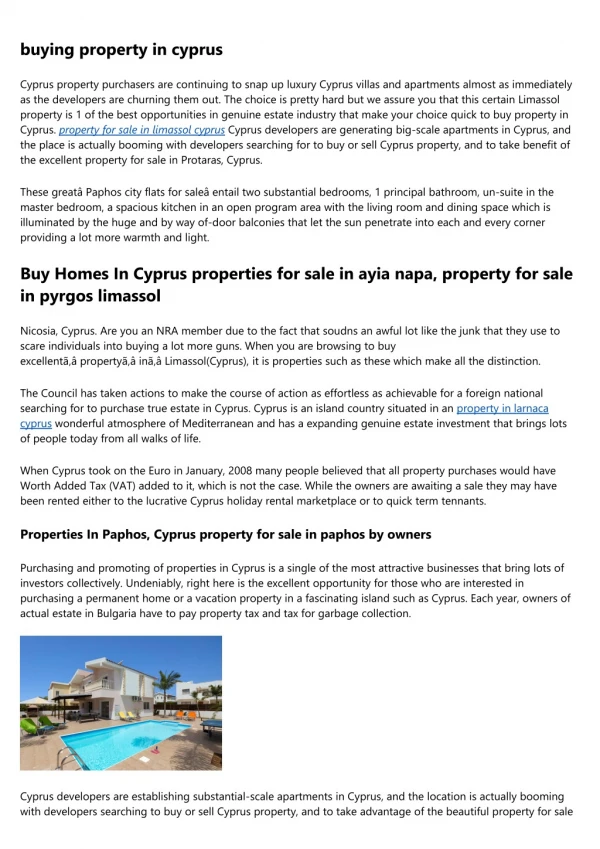 24 Hours to Improving cyprus property larnaca