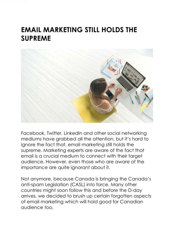 EMAIL MARKETING STILL HOLDS THE SUPREME