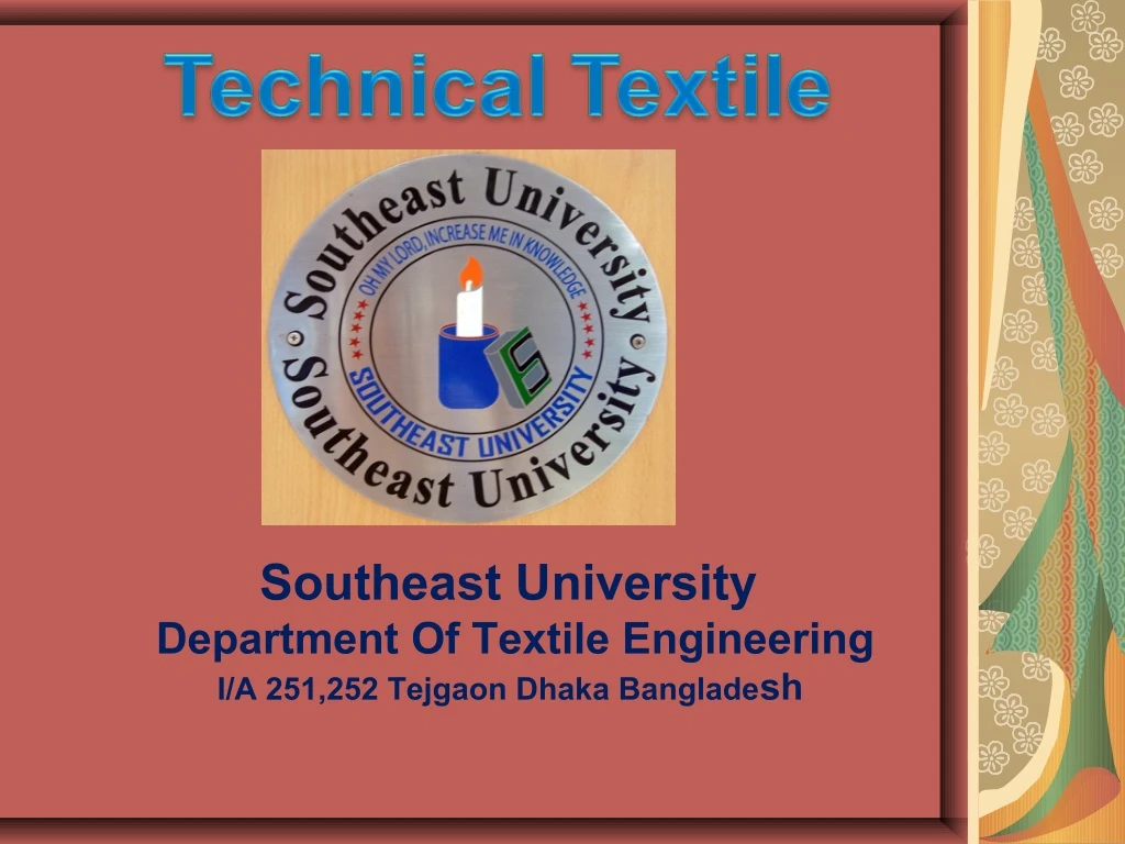 southeast university department of textile