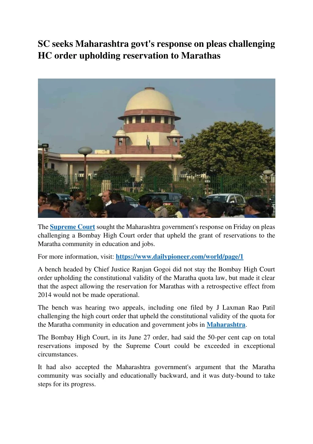 sc seeks maharashtra govt s response on pleas