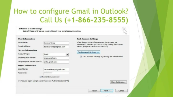 configure gmail in outlook