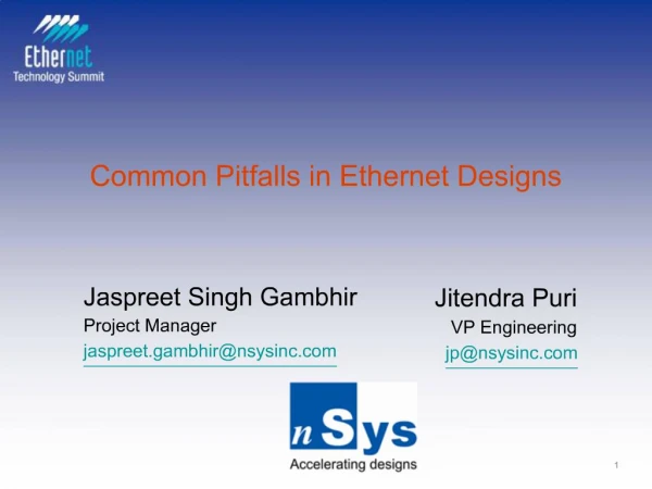 Common Pitfalls in Ethernet Designs