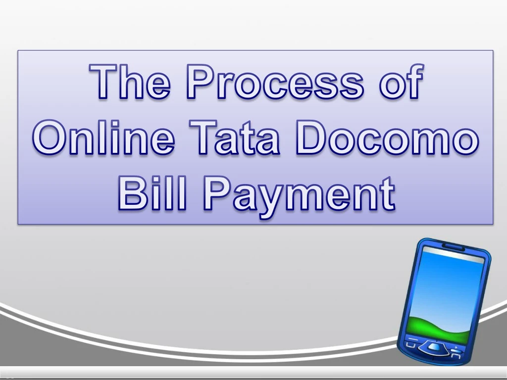 the process of online tata docomo bill payment