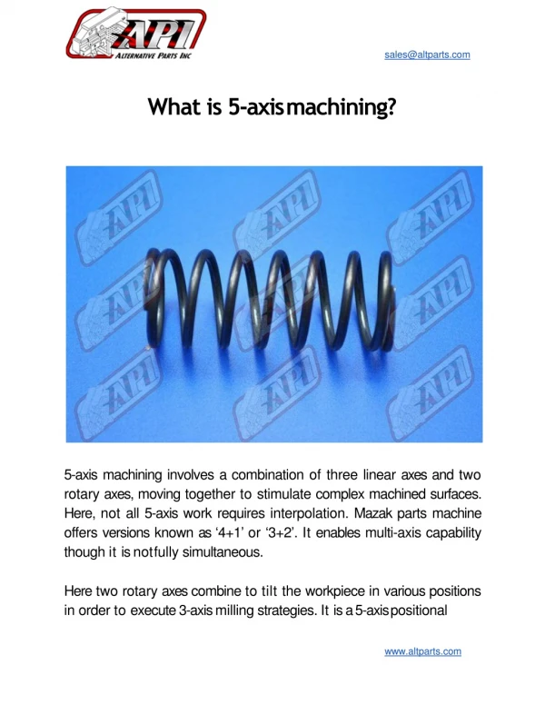What is 5-axis machining?
