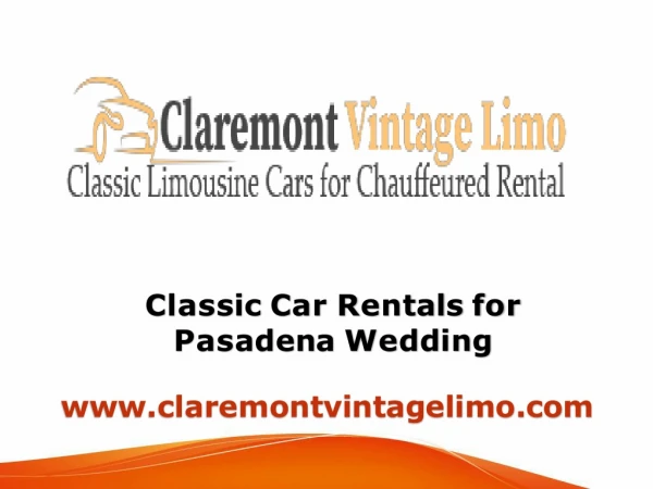 Classic Car Rentals for Pasadena Wedding