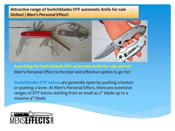 Attractive range of Switchblades OTF automatic Knife for sale Online - Men's Personal Effect