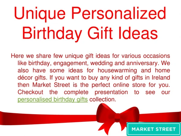 Unique Personalised Birthday Gift Ideas