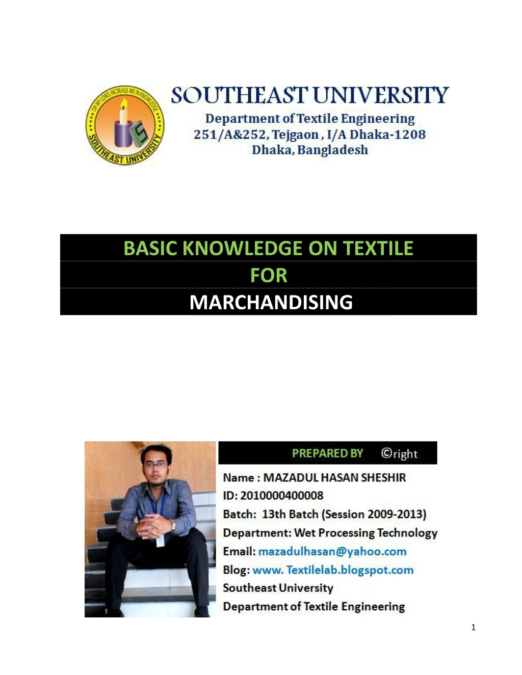 basic knowledge on textile for marchandising