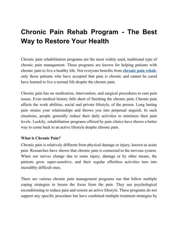 Long Beach Chronic Pain Treatment Programs - Roots Recovery