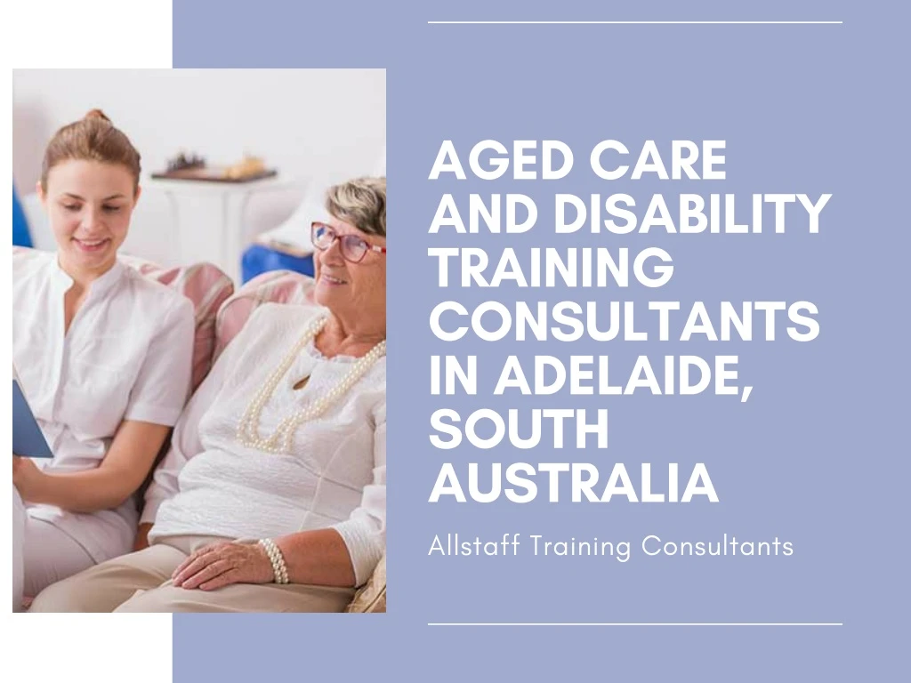 aged care and disability training consultants