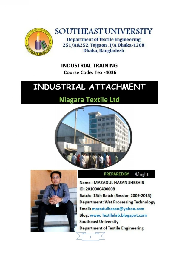 Industrial attachment of niagara textile ltd