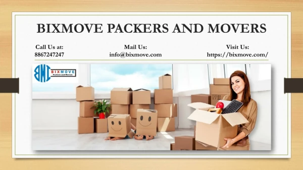 Bixmove Packers and Movers HSR Layout