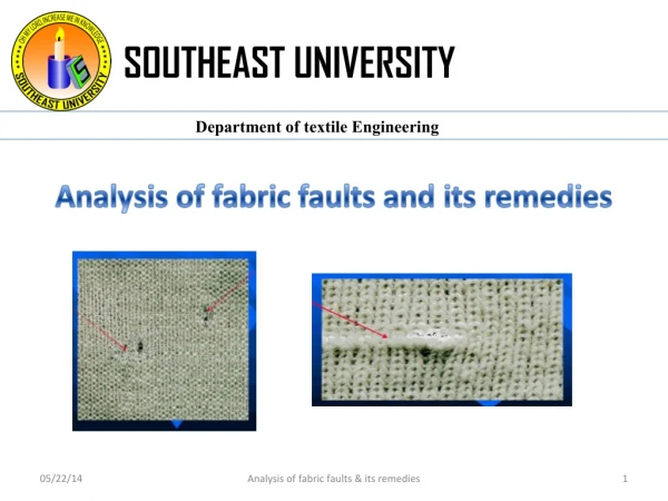 Fabric faults and its remedies
