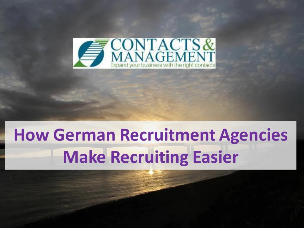 how german recruitment agencies make recruiting