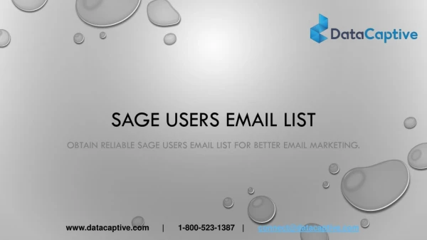 Which is the best portal for availing Sage Users email list?