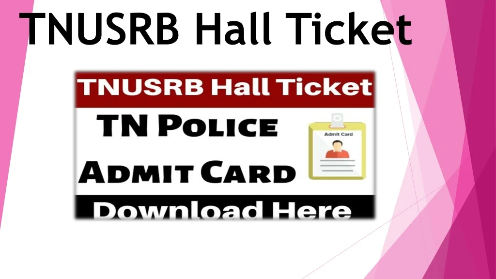 tnusrb hall ticket