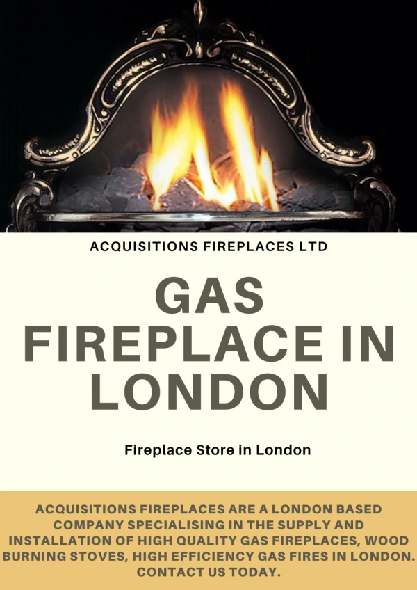 Gas Fireplace in London - Acquisitions Fireplaces