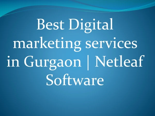 best digital marketing services in gurgaon