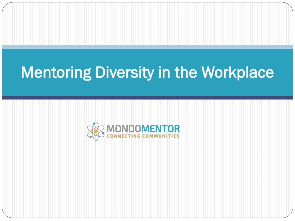 mentoring diversity in the workplace
